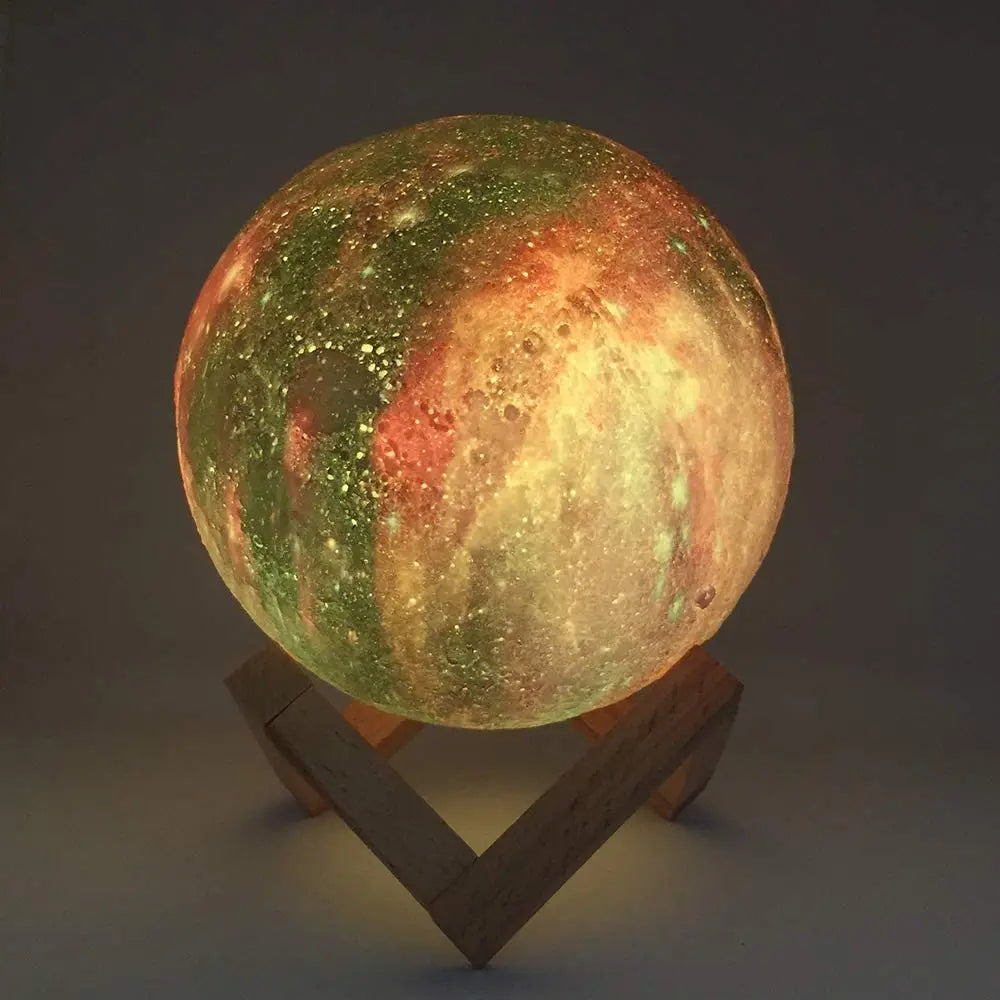 3D Moon Lamp Galaxy Light - 16 Color Touch & Remote Control