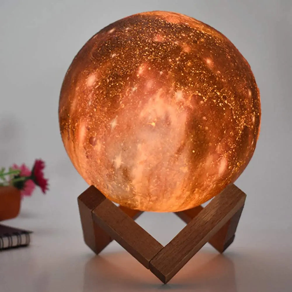 3D Moon Lamp Galaxy Light - 16 Color Touch & Remote Control